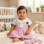 "So Cute" Design Baby Girls Frock