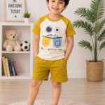 Baby Boy Cotton T-Shirt & Half Pants Set