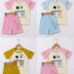 Baby Boy Cotton T-Shirt & Half Pants Set