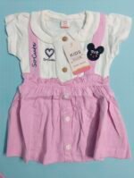 "So Cute" Design Baby Girls Frock - Image 2