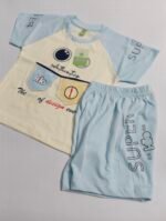 Baby Boy Cotton T-Shirt & Half Pants Set - Image 3