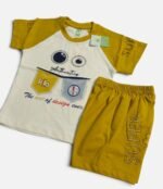 Stylish Baby Boy Cotton T-Shirt & Half Pants Set - Image 2